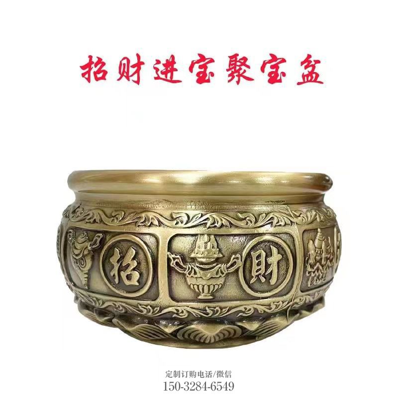 招财吉祥缸铜雕塑 招财吉祥缸铜雕塑