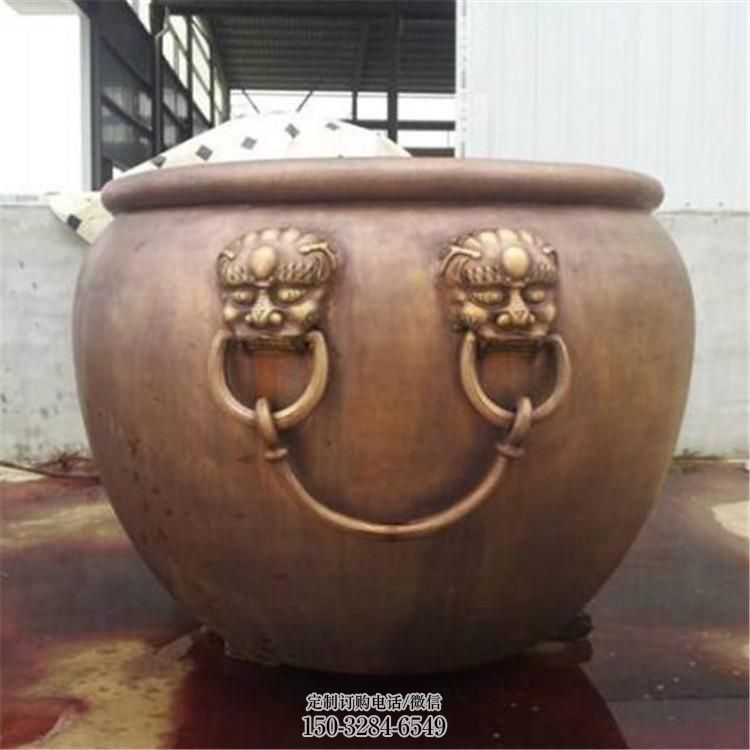 户外紫铜缸铜雕塑 户外紫铜缸铜雕塑
