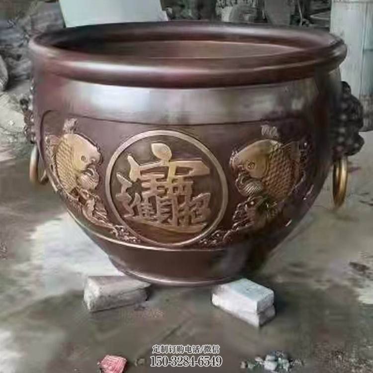 金鱼图造型铜雕塑 金鱼图造型铜雕塑